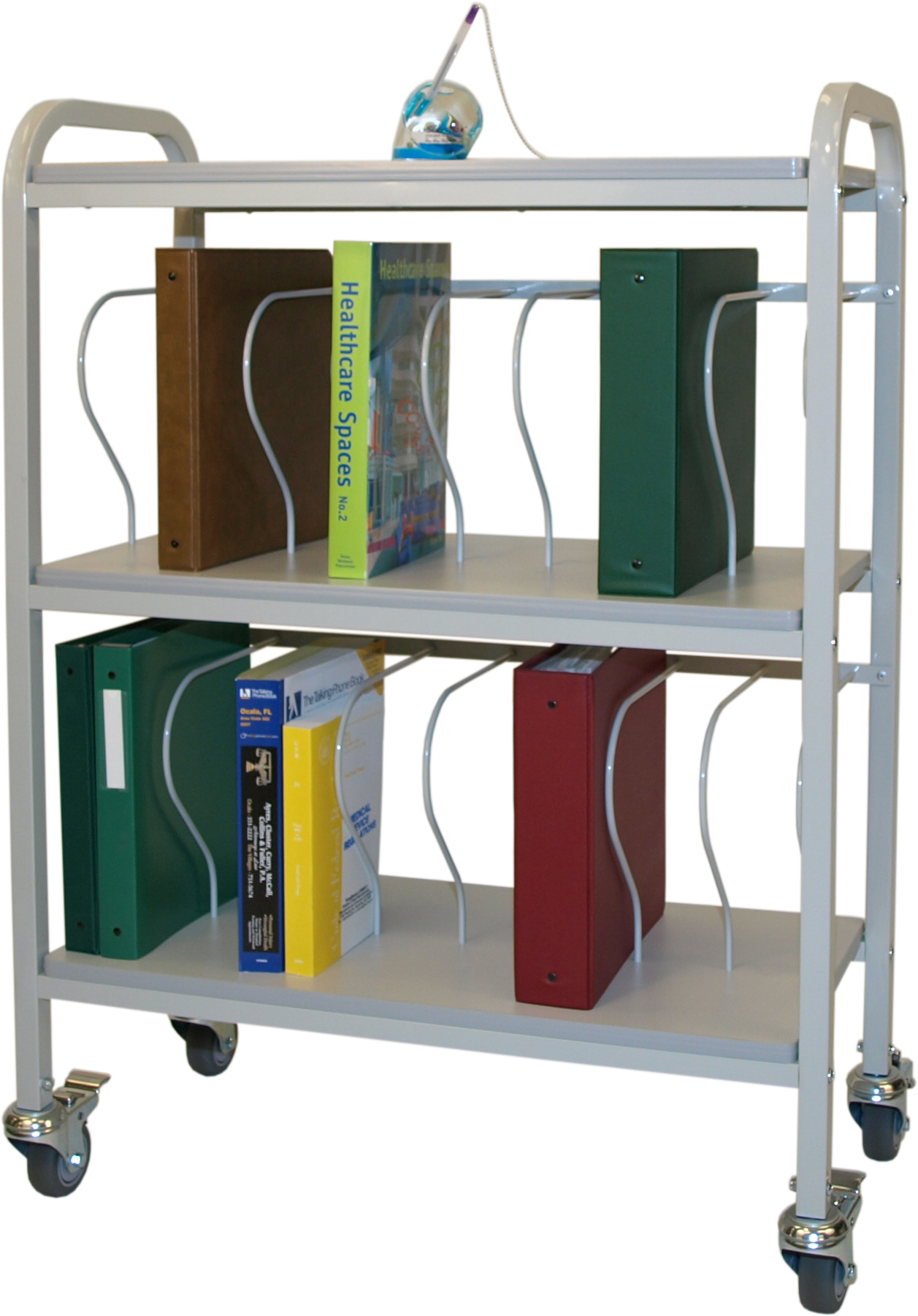 Winco Rolling Ring Binder Cart